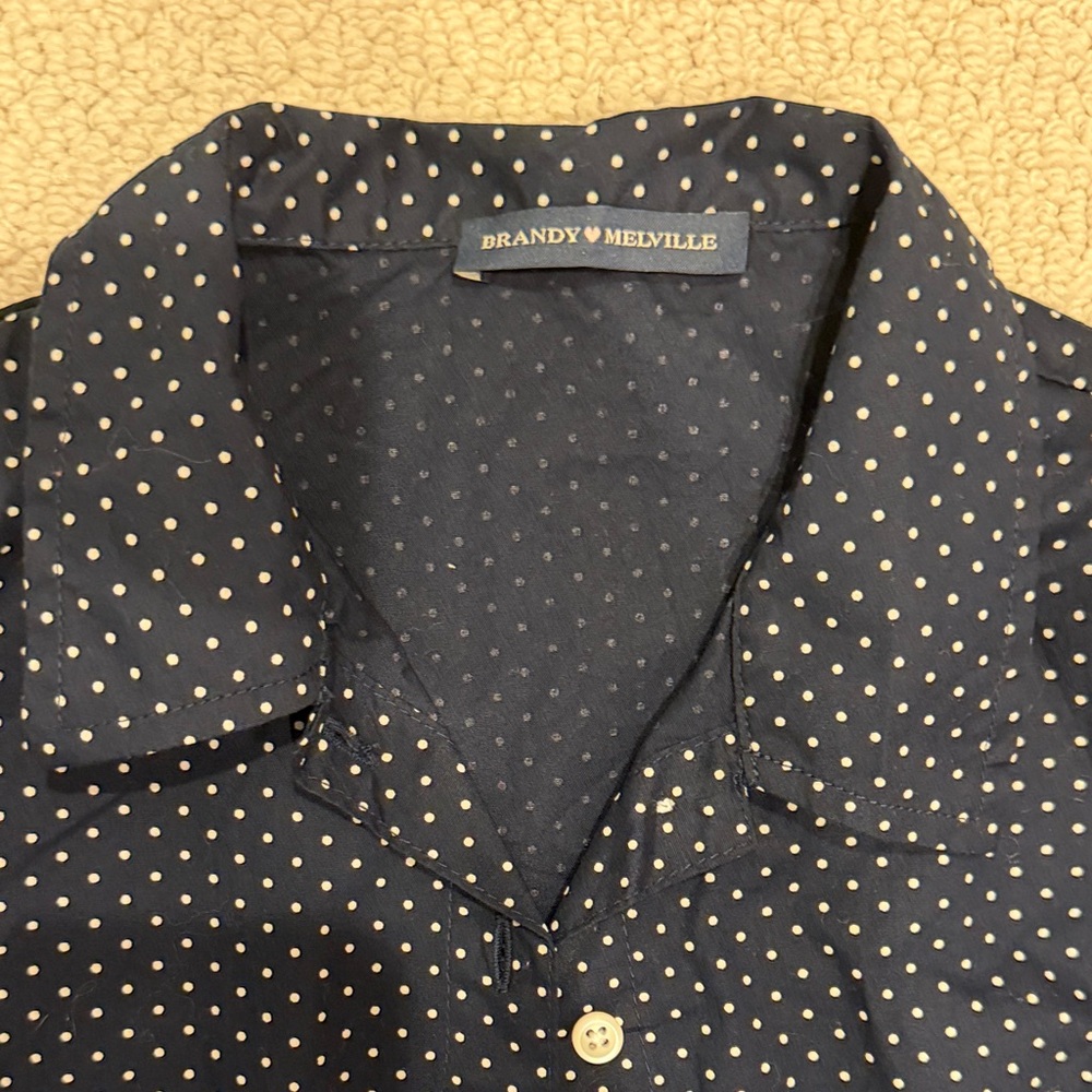 Brandy Melville Polka Dot Shirt - Picture 2 of 4